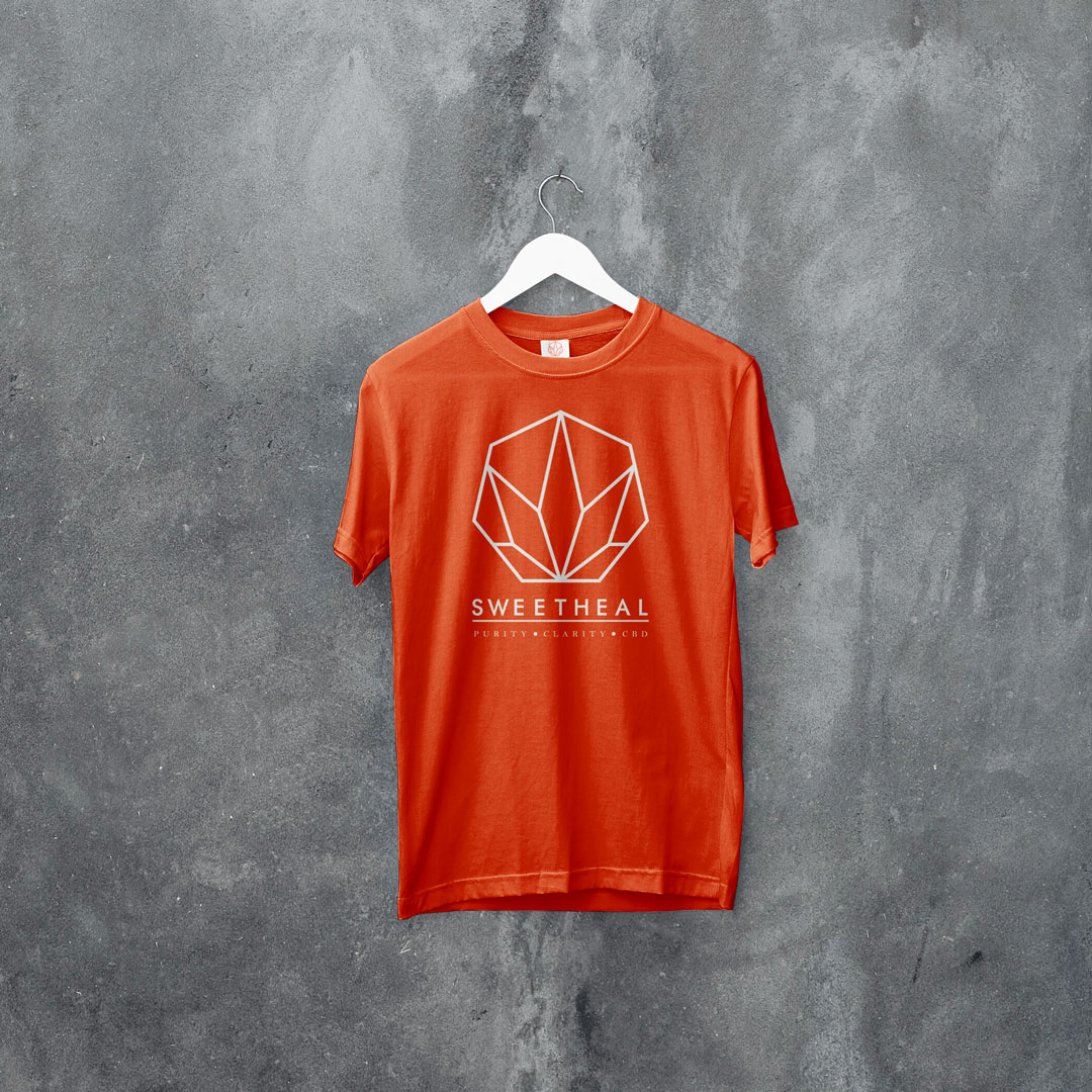 Orange-white Hemp T-shirt - Image 2